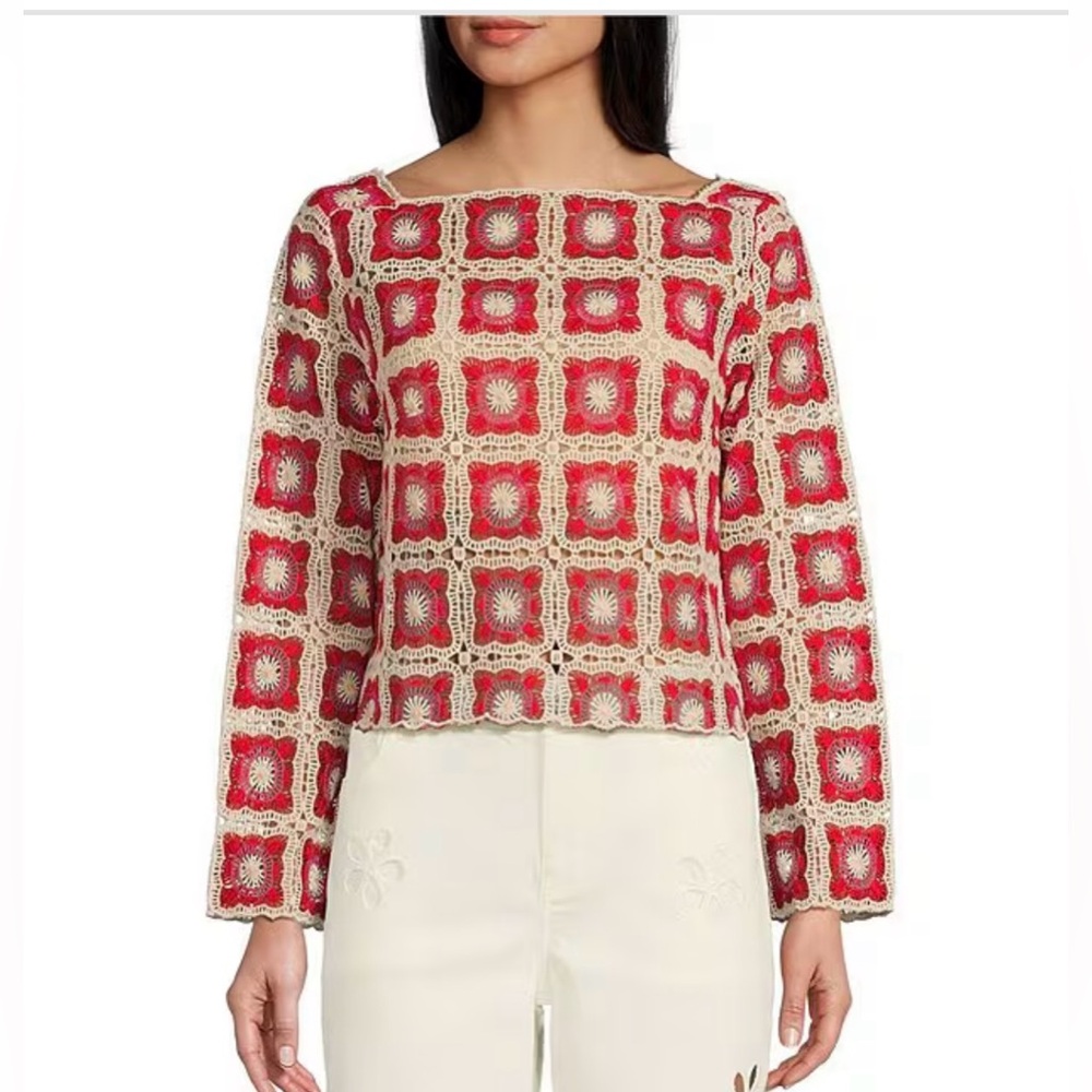 NWT Chelsea & Violet Women’s Bonnie Square Neck Long Sleeve - Size XL